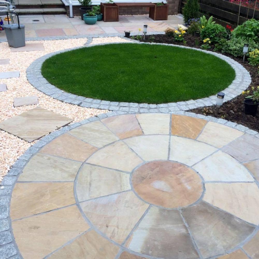 Sandstone Patio and Grass 